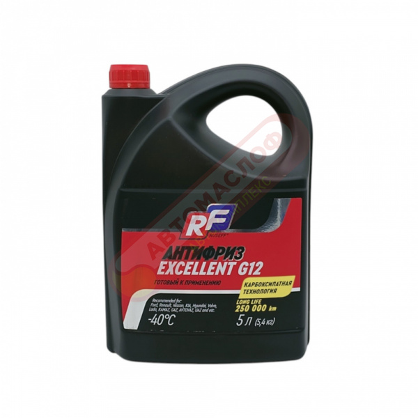 Антифриз  ANTIFREEZE EXCELLENT G12 5 кг  RUSEFF