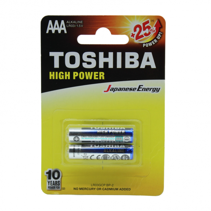 Батарейка TOSHIBA LR03/AAA 1,5V (2 шт.)